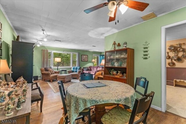 1337 State Route 57, Mansfield Twp, NJ 07865 - dining room featuring wood finished floors and a ceiling fan