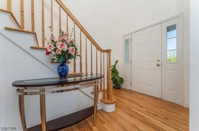 1 Elm St, High Bridge Boro, NJ 08829 - entryway featuring light wood-style floors and stairs