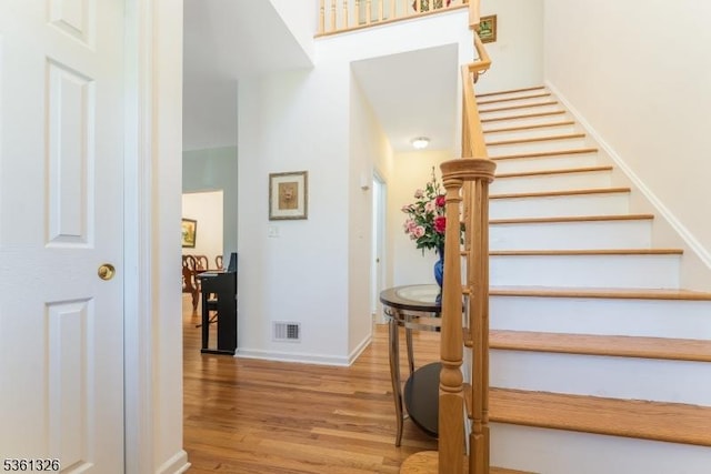 1 Elm St, High Bridge Boro, NJ 08829 - stairs with wood finished floors and baseboards