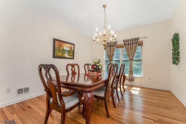 1 Elm St, High Bridge Boro, NJ 08829 - dining area featuring a chandelier, baseboards, and light wood-style flooring