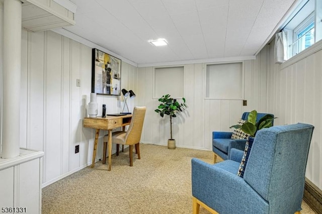 908 Willow Grove Rd, Westfield Town, NJ 07090 - office area featuring a decorative wall and carpet flooring