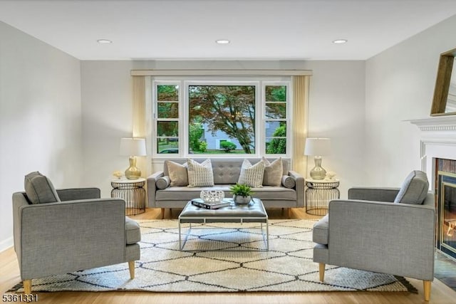 908 Willow Grove Rd, Westfield Town, NJ 07090 - living room featuring wood finished floors and a glass covered fireplace