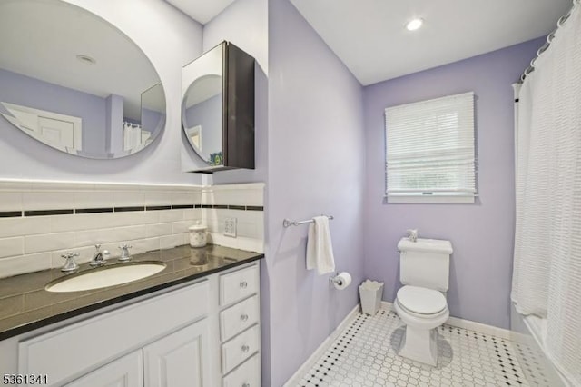 2 Skyline Dr, Morris Twp, NJ 07960 - bathroom featuring vanity, toilet, and baseboards