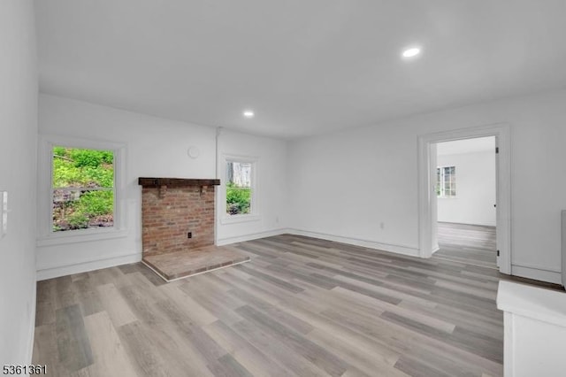 18 Ann St, Knowlton Twp, NJ 07832 - unfurnished living room with light wood-style flooring, baseboards, and recessed lighting