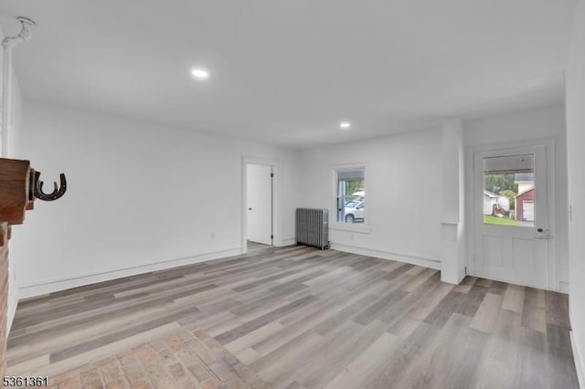 18 Ann St, Knowlton Twp, NJ 07832 - unfurnished living room with wood finished floors, recessed lighting, and baseboards