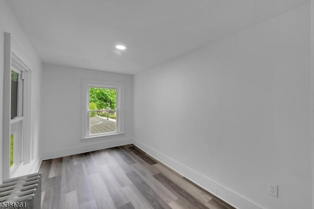 18 Ann St, Knowlton Twp, NJ 07832 - spare room with radiator, baseboards, wood finished floors, and recessed lighting