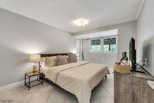 86 Belmont Ave, Cranford Twp, NJ 07016 - bedroom featuring light tile patterned floors, baseboards, and crown molding
