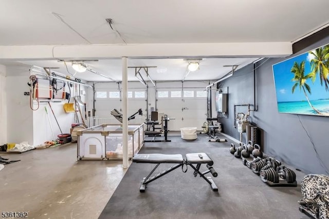 86 Belmont Ave, Cranford Twp, NJ 07016 - workout area with a garage