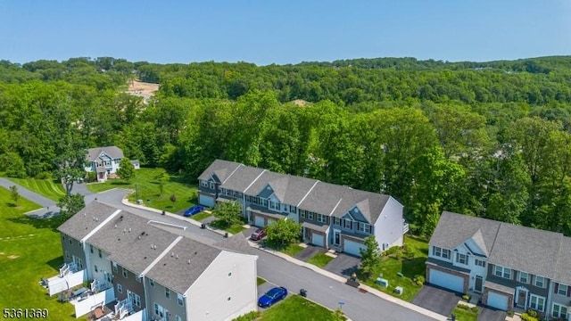11 Woodland Way, Mount Arlington Boro, NJ 07856 - aerial perspective of suburban area with a heavily wooded area