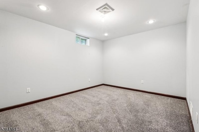 25 Castle Ct, Randolph Twp, NJ 07869 - spare room with carpet flooring, baseboards, and recessed lighting