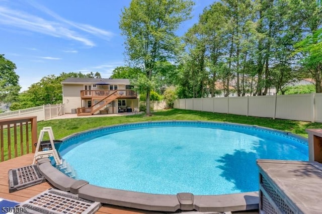 22 Messig Rd, Clinton Town, NJ 08809 - view of pool with a deck and stairway