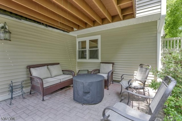 22 Messig Rd, Clinton Town, NJ 08809 - view of patio / terrace featuring outdoor lounge area