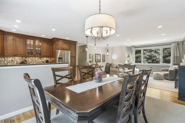 22 Messig Rd, Clinton Town, NJ 08809 - dining area with recessed lighting and light wood-style floors