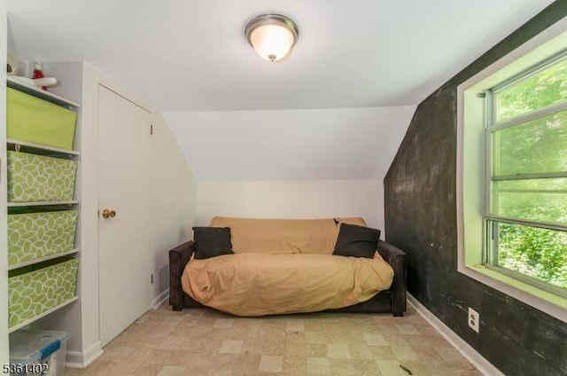 115 Stephensburg Rd, Washington Twp, NJ 07865 - bedroom with multiple windows, lofted ceiling, and baseboards