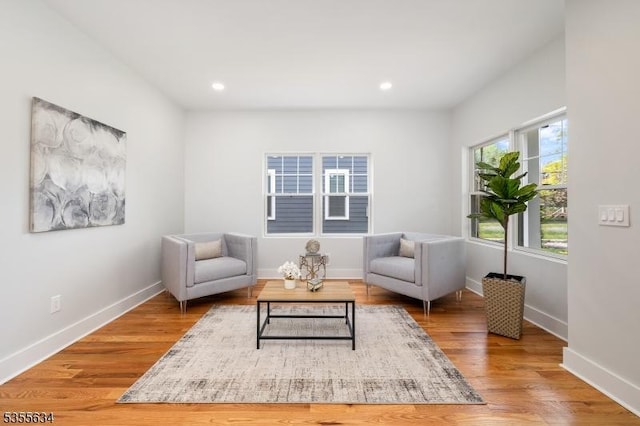 1314 Pine Grove Ave, Westfield Town, NJ 07090 - living area featuring wood finished floors, recessed lighting, and baseboards