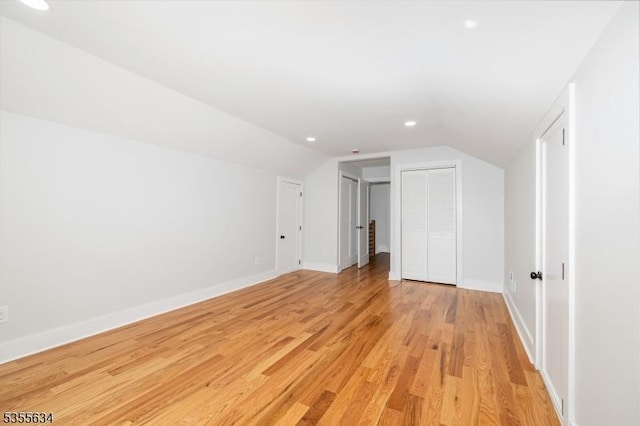 1314 Pine Grove Ave, Westfield Town, NJ 07090 - bonus room with vaulted ceiling, light wood-style floors, recessed lighting, and baseboards