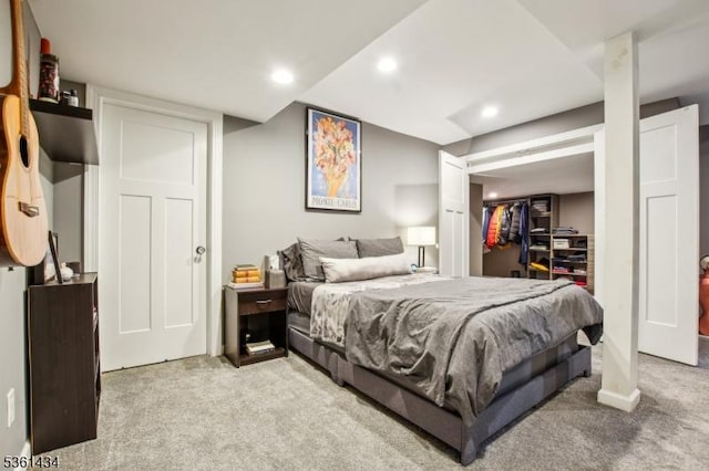 100 Gregory Ave, West Orange Twp, NJ 07052 - bedroom featuring light carpet, recessed lighting, a closet, and a walk in closet