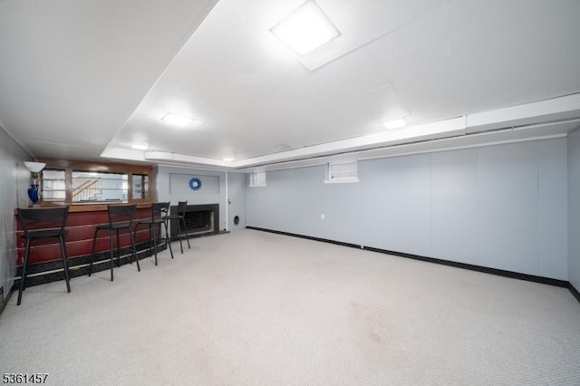 32 Fairway Ave, West Orange Twp, NJ 07052 - below grade area featuring carpet flooring, a dry bar, and healthy amount of natural light