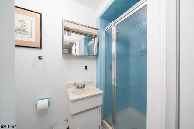 32 Fairway Ave, West Orange Twp, NJ 07052 - bathroom with vanity and a shower stall