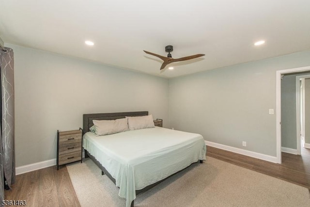 5 Britton St, Netcong Boro, NJ 07857 - bedroom featuring wood finished floors, baseboards, recessed lighting, and ceiling fan