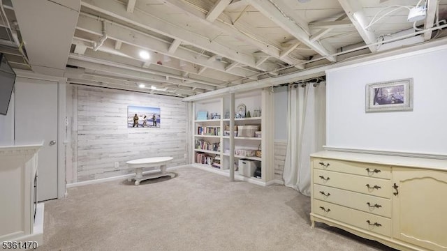 23 Laurel Pl, Fanwood Boro, NJ 07023 - finished below grade area with wood walls and light colored carpet