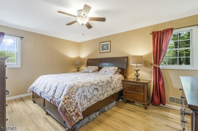 1730 Arrowbrook Dr, Bridgewater Twp, NJ 08836 - bedroom featuring light wood-type flooring and a ceiling fan