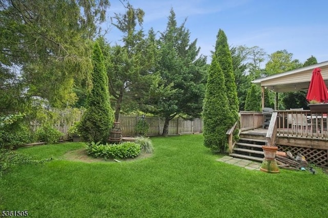52 Hawthorne Ave, Springfield Twp, NJ 07081 - view of yard with a wooden deck