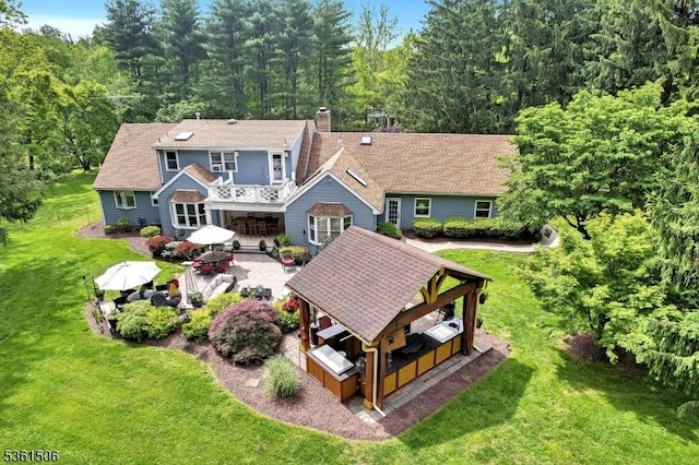 140 Lambertville Hopewell Rd, East Amwell Twp, NJ 08525 - aerial view of property and surrounding area featuring a forest