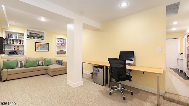 2052 Church Ave, Scotch Plains Twp, NJ 07076 - office featuring carpet floors, baseboards, and recessed lighting