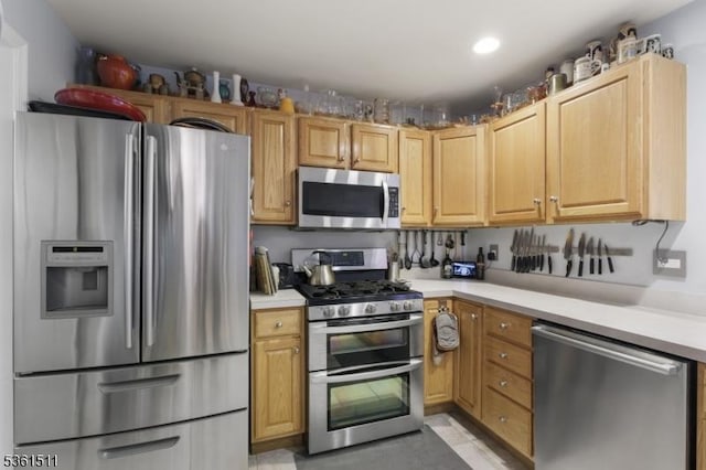 5 Caleb Ct, Hardyston Twp, NJ 07419 - kitchen with stainless steel appliances, light countertops, and recessed lighting