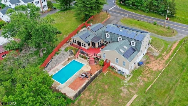 933 River Rd, Hillsborough Twp, NJ 08844 - view from above of property with a pool