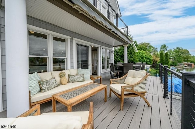 307 Squaw Trl, Hopatcong Boro, NJ 07821 - deck featuring outdoor lounge area