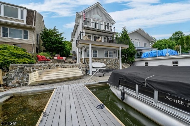 307 Squaw Trl, Hopatcong Boro, NJ 07821 - back of property featuring a balcony
