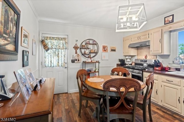 10 Hanover Ave, Hanover Twp, NJ 07981 - dining room with crown molding and dark wood-style flooring