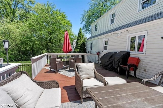 10 Hanover Ave, Hanover Twp, NJ 07981 - wooden terrace featuring outdoor dining space and outdoor lounge area