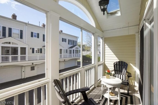 50H New England Ave Unit H, Summit City, NJ 07901 - sunroom featuring lofted ceiling