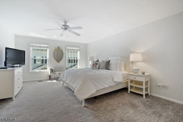 50H New England Ave Unit H, Summit City, NJ 07901 - bedroom featuring baseboards, carpet flooring, and ceiling fan