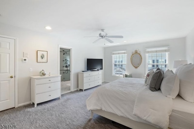 50H New England Ave Unit H, Summit City, NJ 07901 - carpeted bedroom with ceiling fan, recessed lighting, and baseboards