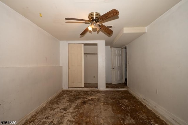 328 Ralph St, Franklin Twp, NJ 08873 - unfurnished bedroom featuring a closet, ceiling fan, and baseboards