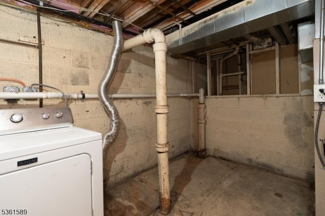 328 Ralph St, Franklin Twp, NJ 08873 - unfinished basement with washer / dryer