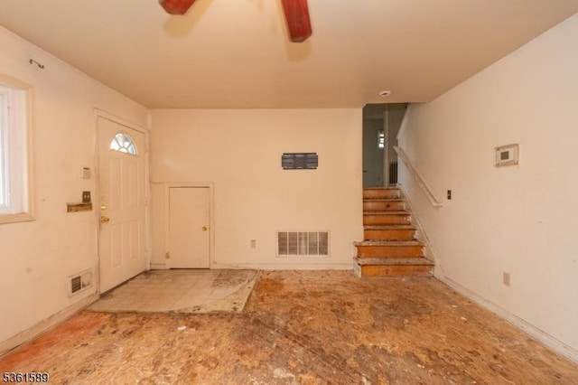 328 Ralph St, Franklin Twp, NJ 08873 - entryway featuring a ceiling fan and stairway