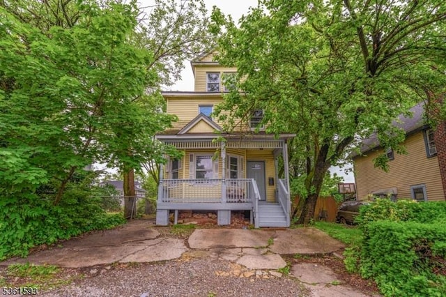 177 E Hazelwood Ave, Rahway City, NJ 07065 - view of front of property with covered porch