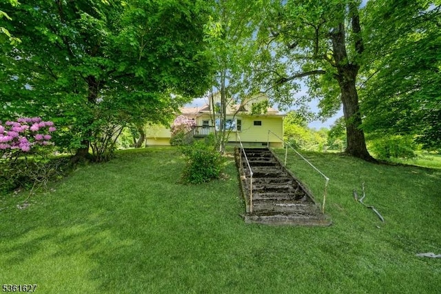 90 Libertyville Rd, Wantage Twp, NJ 07461 - view of grassy yard with stairs