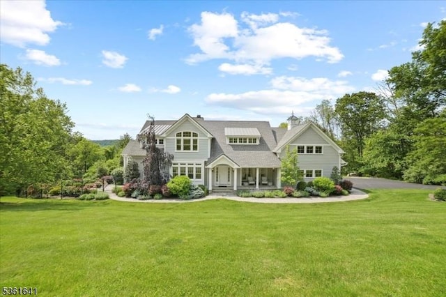 7 Shenandoah Ct, Washington Twp, NJ 07830 - rear view of property with a lawn and covered porch