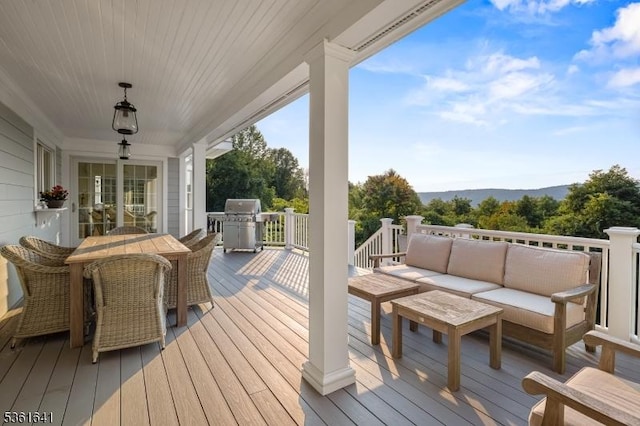 7 Shenandoah Ct, Washington Twp, NJ 07830 - deck with an outdoor living space, grilling area, and outdoor dining space