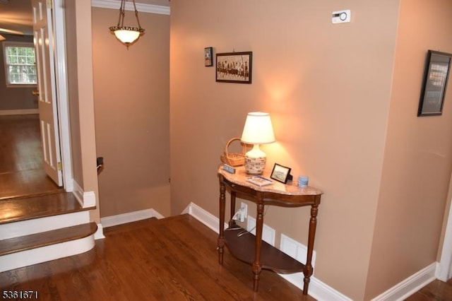 23 Pepperidge Rd, Morris Twp, NJ 07960 - hall with wood finished floors and baseboards