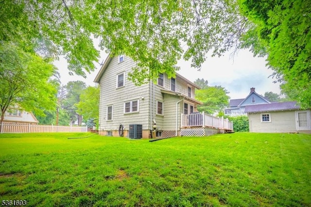 328 John St, Bound Brook Boro, NJ 08805 - rear view of property featuring a deck