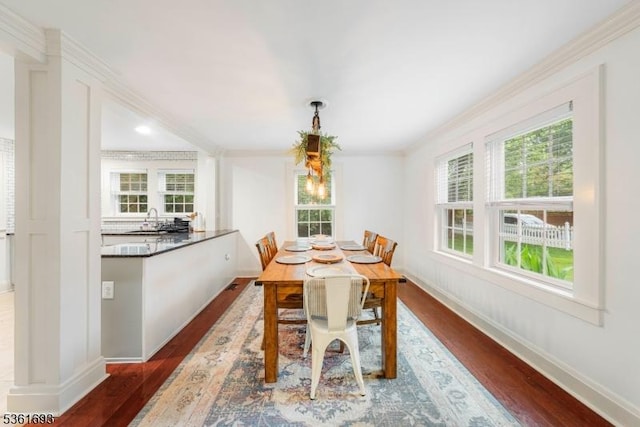 328 John St, Bound Brook Boro, NJ 08805 - dining room with wood finished floors and ornamental molding
