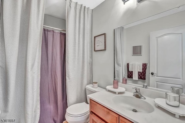 7 Westbury Dr, Winslow Twp, NJ 08009 - bathroom featuring vanity, toilet, and curtained shower