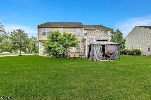7 Westbury Dr, Winslow Twp, NJ 08009 - rear view of house featuring a gazebo and a yard